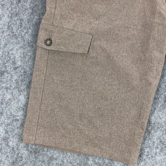 BKE Hybrid Shorts Mens 30 Tan Cargo Pockets Flat Front Mid Rise Standard Fit - Picture 7 of 12